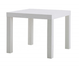 Table d'appoint blanche en bois MDF pour salon
