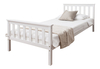 Cadre de lit simple en bois blanc