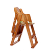 Chaise haute réglable en bois massif pour bébé
